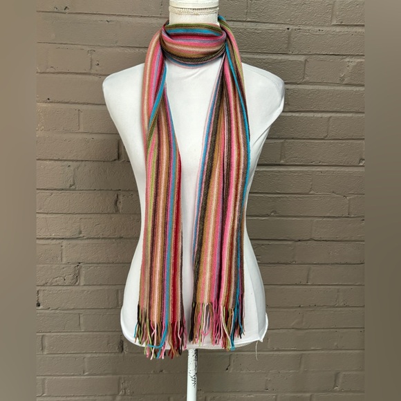 Barbarossa striped wool blend scarf - Picture 1 of 11